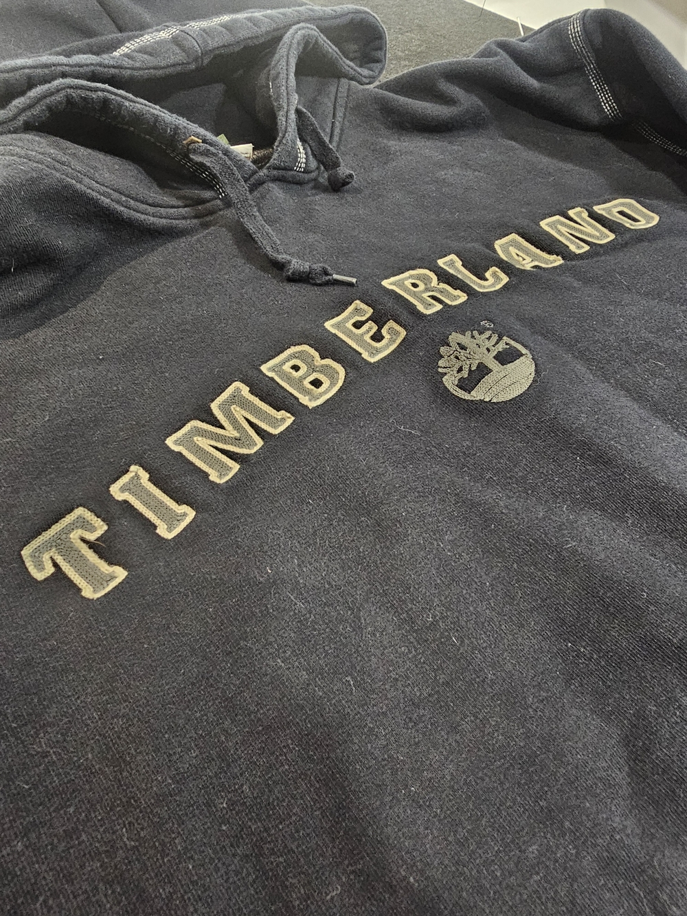 Timberland Black Hoodie with Embroidered Logo
